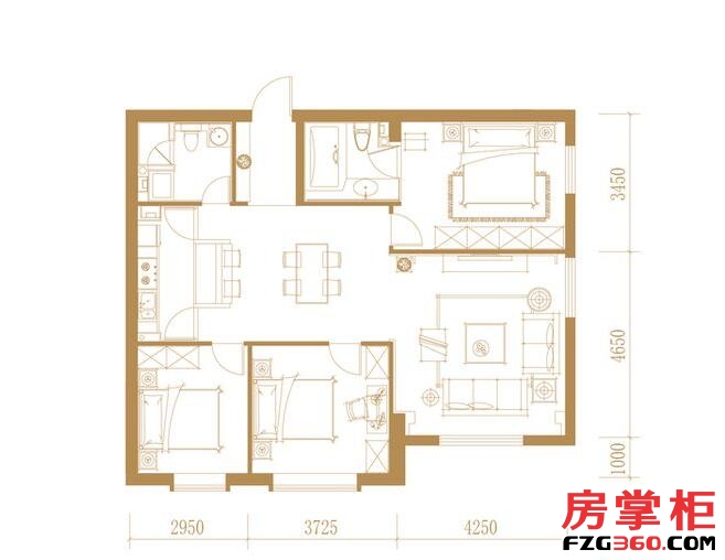 19号楼楼I户型