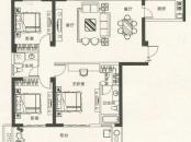 世欧澜山户型图1、2、3#楼04单元装修示意图 3室2厅2卫1厨