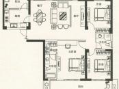 世欧澜山户型图1、2、3#楼01单元装修示意图 3室2厅2卫1厨