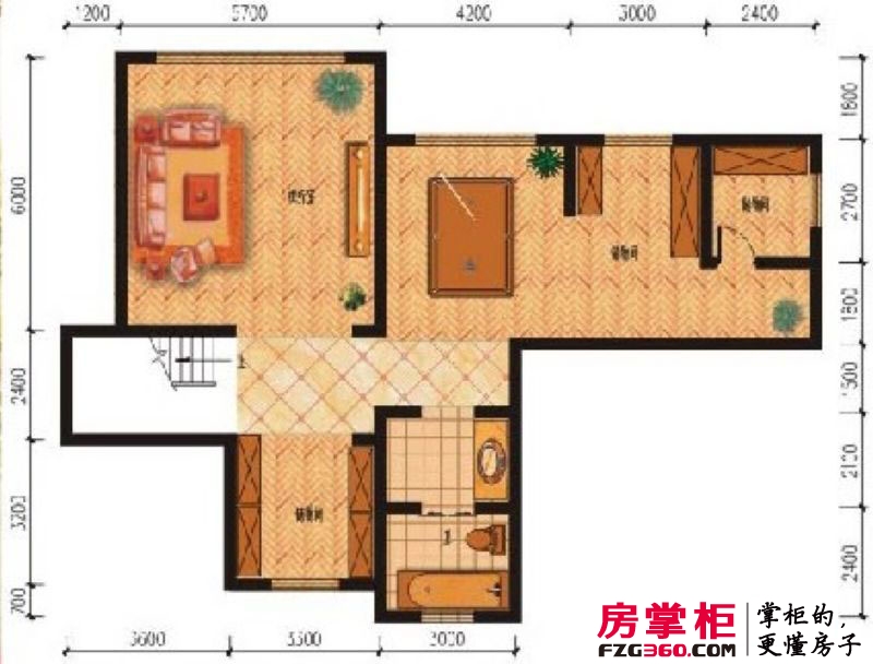 灵湘半岛掬水独栋半地下室平面图 1室1厅