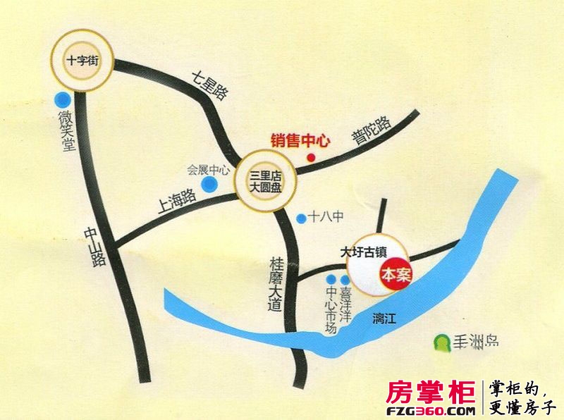 开元漓江上城交通区位图
