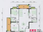 桂林日报社小区滨江国际9栋C户型 3室2厅2卫1厨