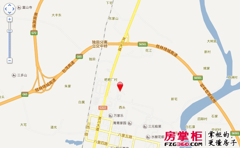 桂林日报社小区滨江国际交通图