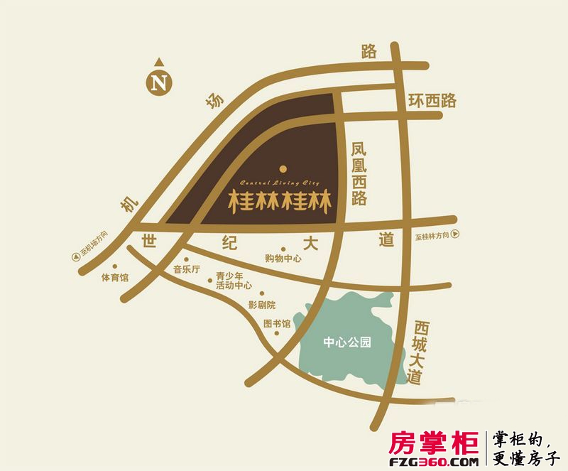 汇荣桂林桂林交通区位图