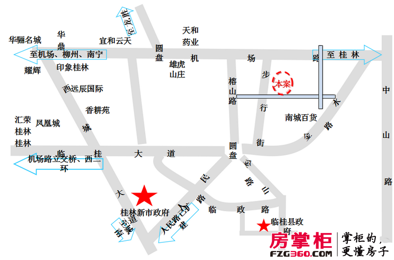 众阳华城项目交通区位图