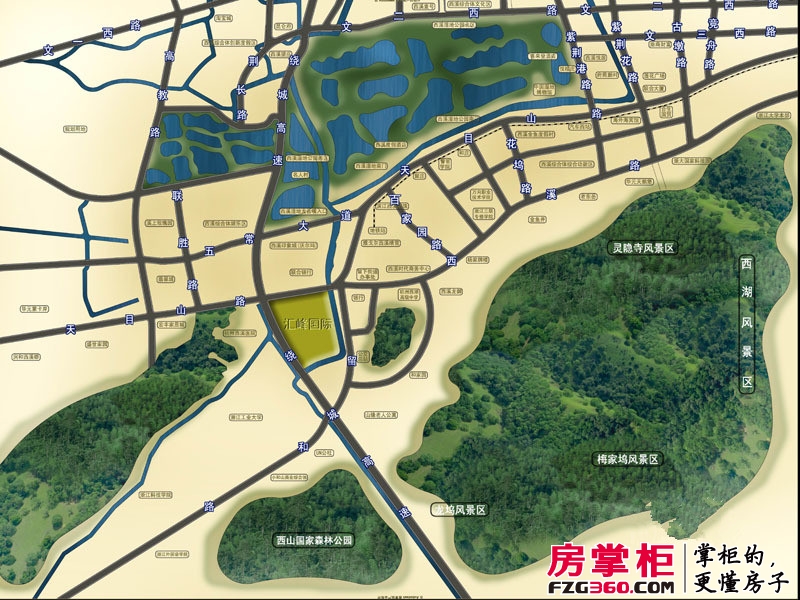 汇峰国际商务中心交通图区域图