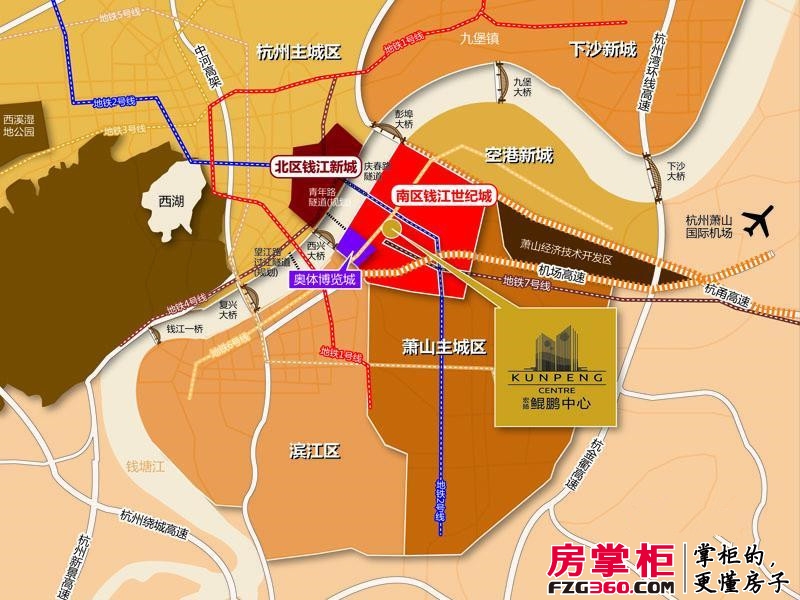 宏扬·鲲鹏中心交通图区域图