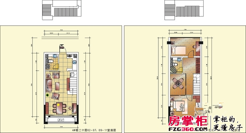 红景·凯丽晶座户型图LOFT户型图（中挑高设计） 2室2厅2卫1厨
