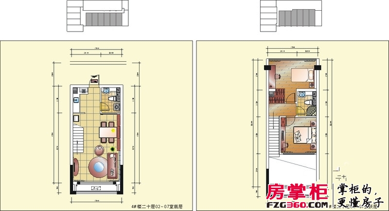 红景·凯丽晶座户型图LOFT户型图（客厅挑空设计） 2室2厅2卫1厨