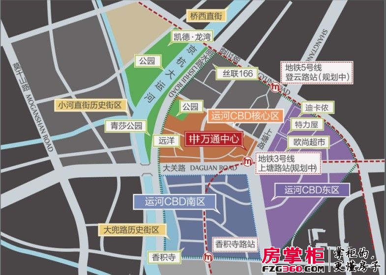 杭州万通中心交通图区位图