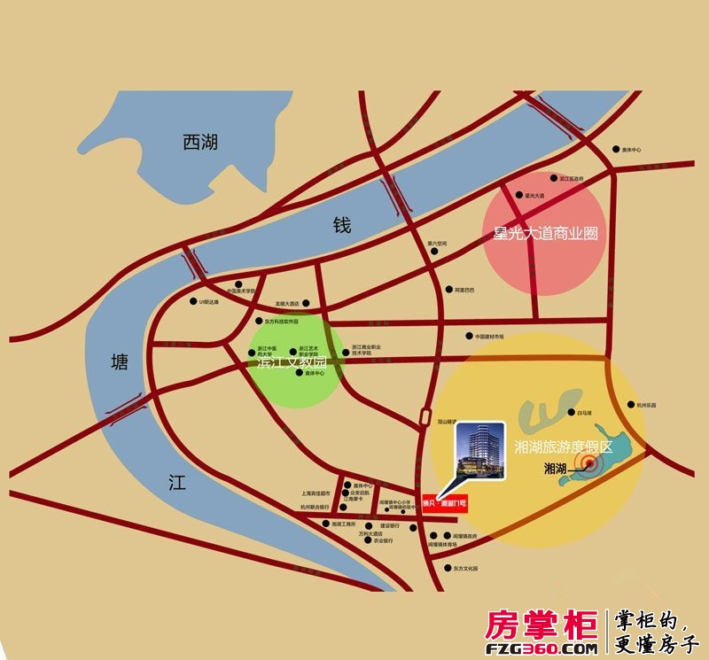 博凡·湘湖9号交通图区位图
