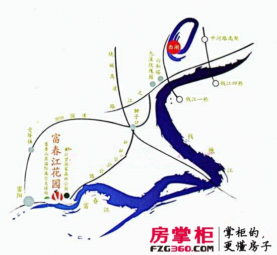 富春江花园交通图