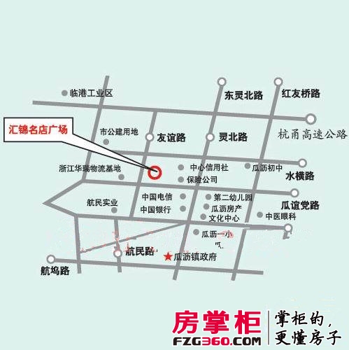 汇锦名店广场交通图