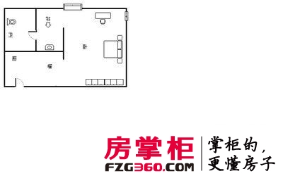 钱江商务广场 1室 户型图