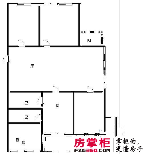 新河公寓 5室 户型图