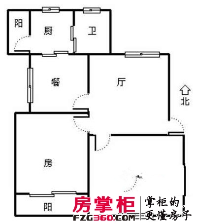 庆丰公寓 2室 户型图