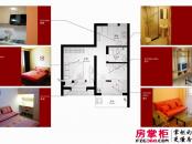 东尚国际寓所户型图4#B 1室1厅1卫1厨