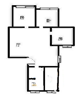 西湘公寓户型图3室 户型图 3室1厅1卫1厨