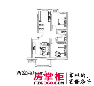 栖霞岭户型图2室 户型图 2室2厅1卫1厨