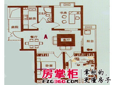 柠檬公寓 3室 户型图