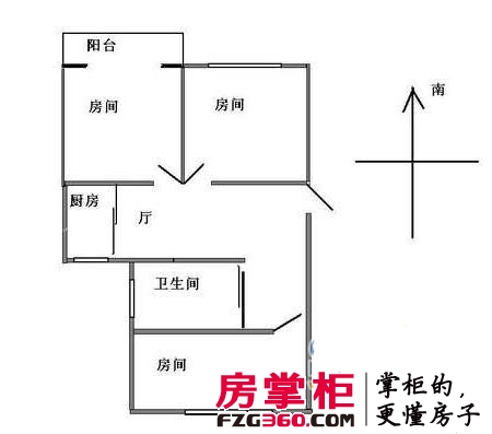 龙皇公寓户型图3室 户型图 3室1厅1卫1厨