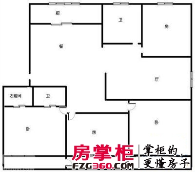 盛雅公寓户型图3室 户型图 3室2厅2卫1厨