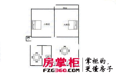 转塘直街小区户型图2室 户型图 2室1厅1卫1厨