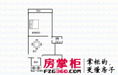 转塘直街小区户型图2室 户型图 2室1厅1卫1厨