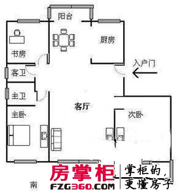 长兴苑户型图3室 户型图 3室2厅2卫1厨