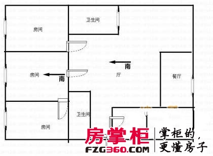 长兴苑户型图4室 户型图 4室2厅2卫1厨