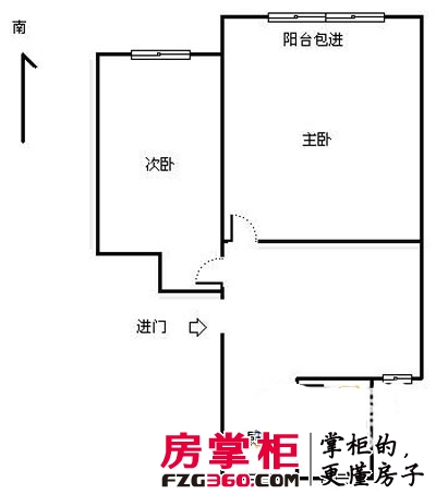 中北花园户型图2室 户型图 2室1厅1卫1厨