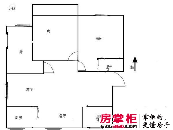 湖墅嘉园户型图3室 户型图 3室2厅2卫1厨