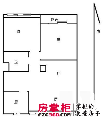 湖墅嘉园户型图2室 户型图 2室2厅1卫1厨