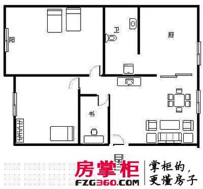 云龙公寓户型图3室 户型图 3室2厅2卫1厨