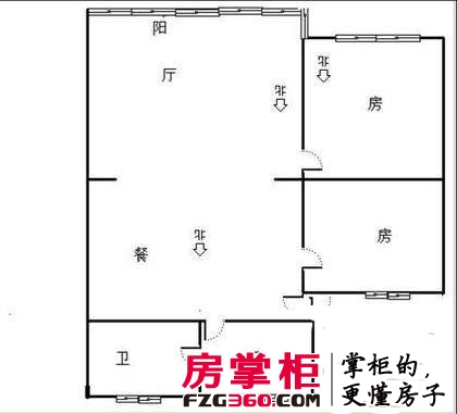 竹竿巷社区户型图2室 户型图 2室2厅1卫1厨