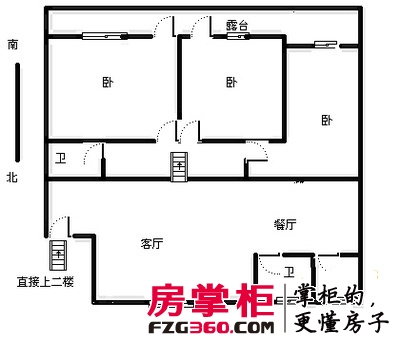 竹竿巷社区户型图3室 户型图 3室2厅2卫1厨