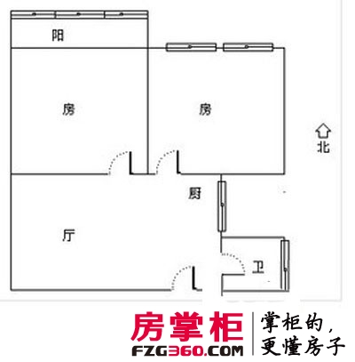 竹竿巷社区户型图2室 户型图 2室1厅1卫1厨