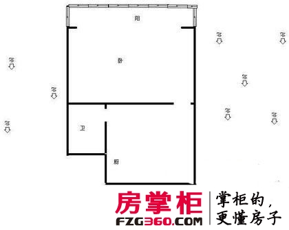 竹竿巷社区户型图1室 户型图 1室1卫1厨