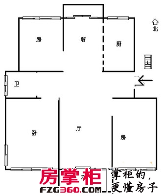 南湖丽景户型图3室 户型图 3室2厅1卫1厨