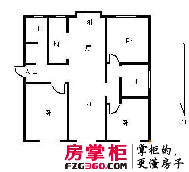 香港城户型图3室 户型图 3室2厅2卫1厨
