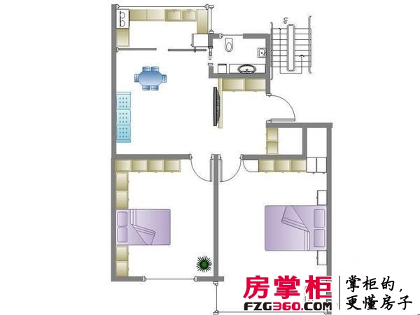紫金公寓户型图2室 户型图 2室1厅1卫1厨