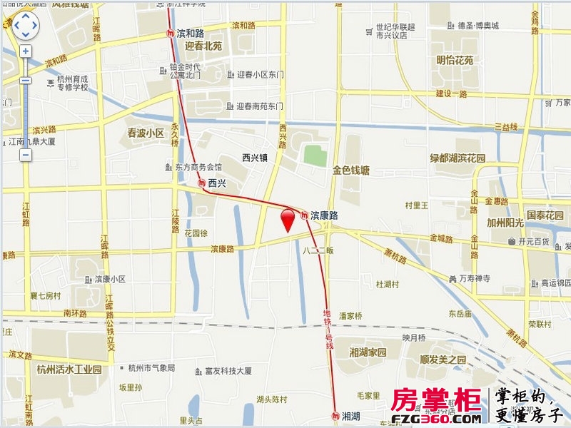 滨江时代交通图电子地图