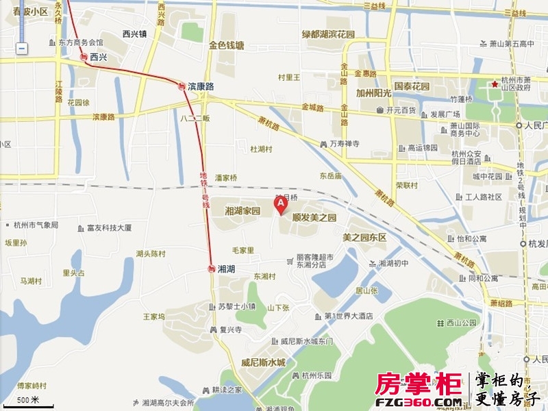 华瑞湘湖美地交通图坐标图