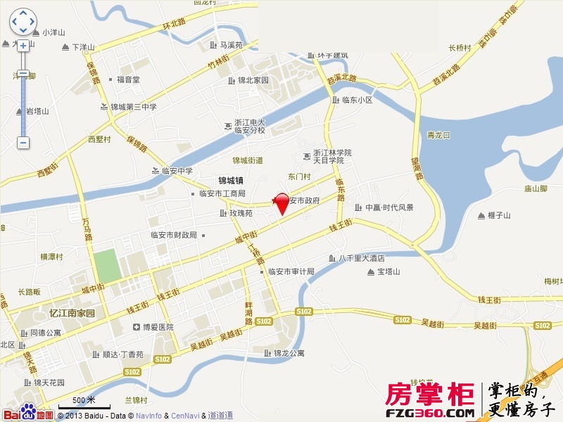 绿城临安钱王文化广场交通图电子地图