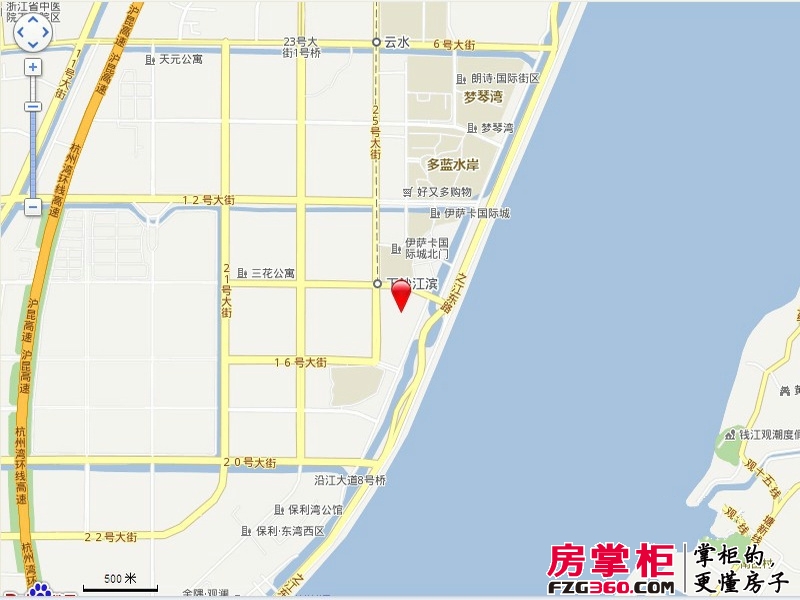 世茂江滨花园交通图电子地图