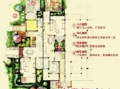 上林湖户型图景观庭院手绘图 3室2厅2卫1厨