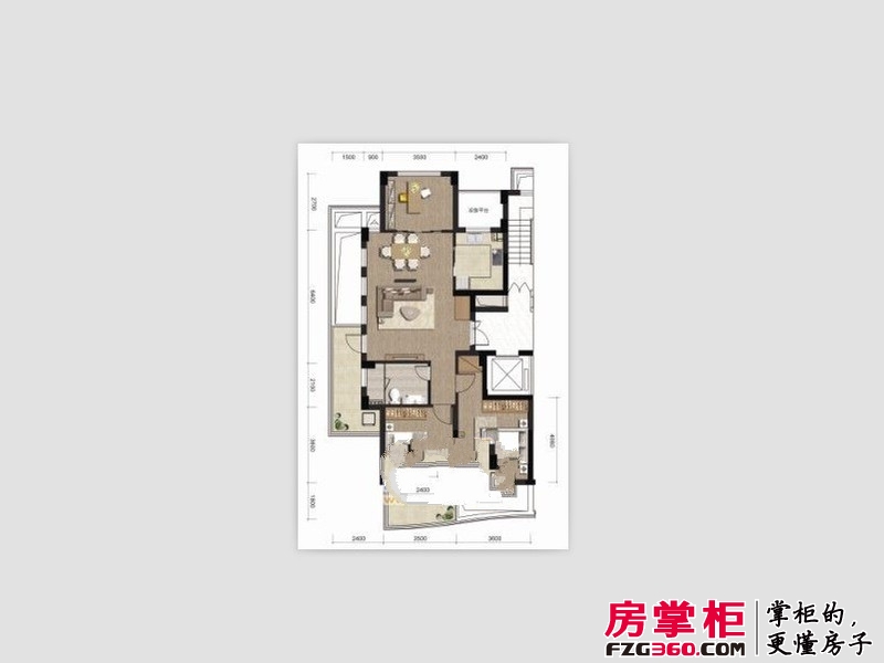 新中宇维萨户型图113.43㎡ 3室2厅2卫1厨