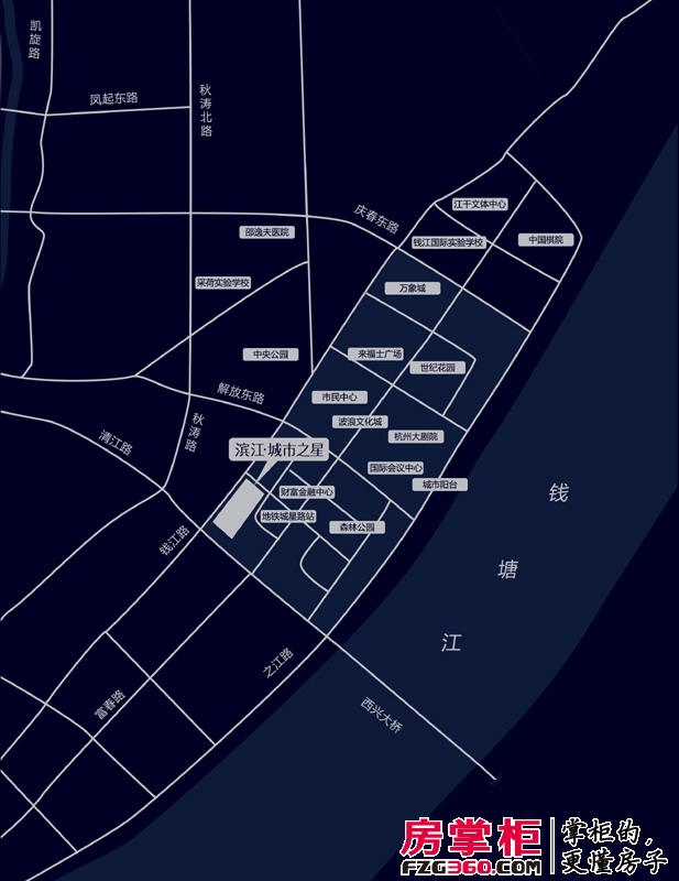 滨江城市之星交通图