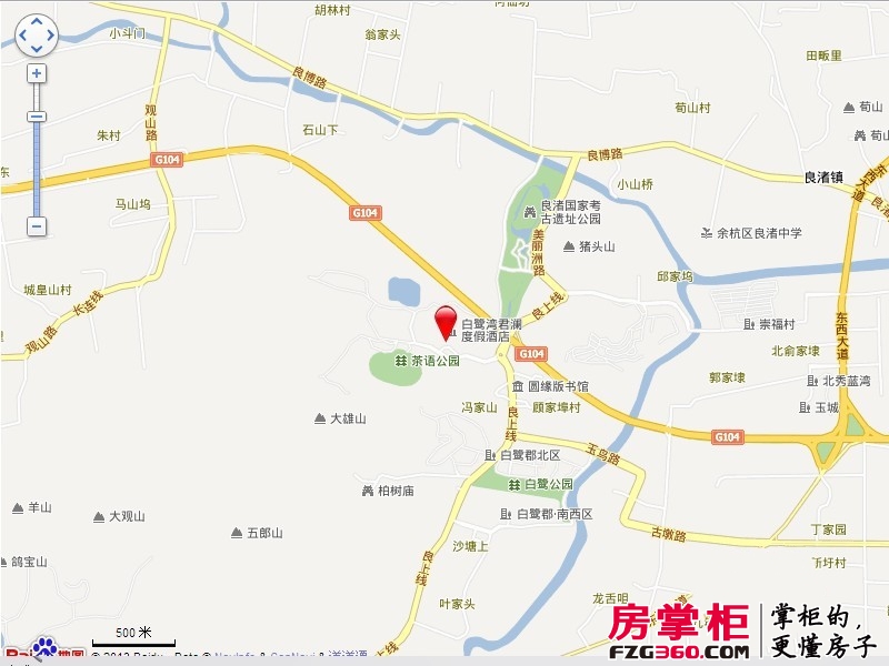 万科良渚文化村堂前交通图电子地图