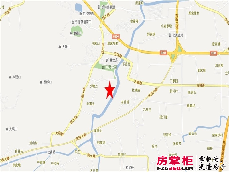 万科良渚文化村春漫里交通图电子地图